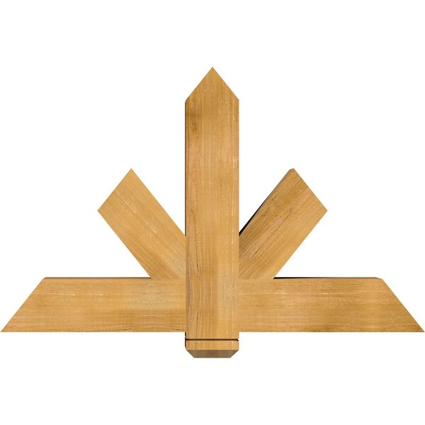 Ekena Millwork Kennewick Rough Sawn Timber Gable Bracket, Western Red Cedar, 48"W x 30"H x 6"D x 6"F, 15/12 Pitch GBW048X30X0606KEN00RWR - main
